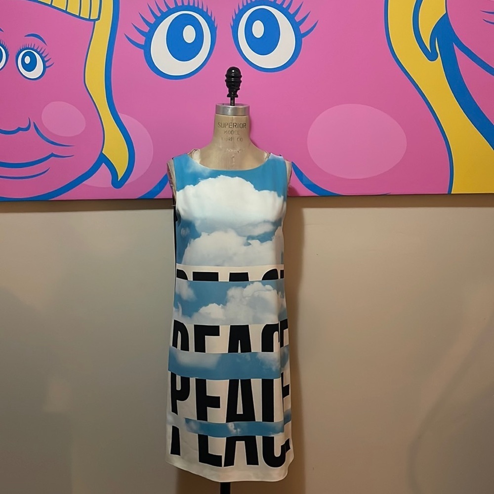 Moschino Cheap Chic Clouds Peace Shift dress